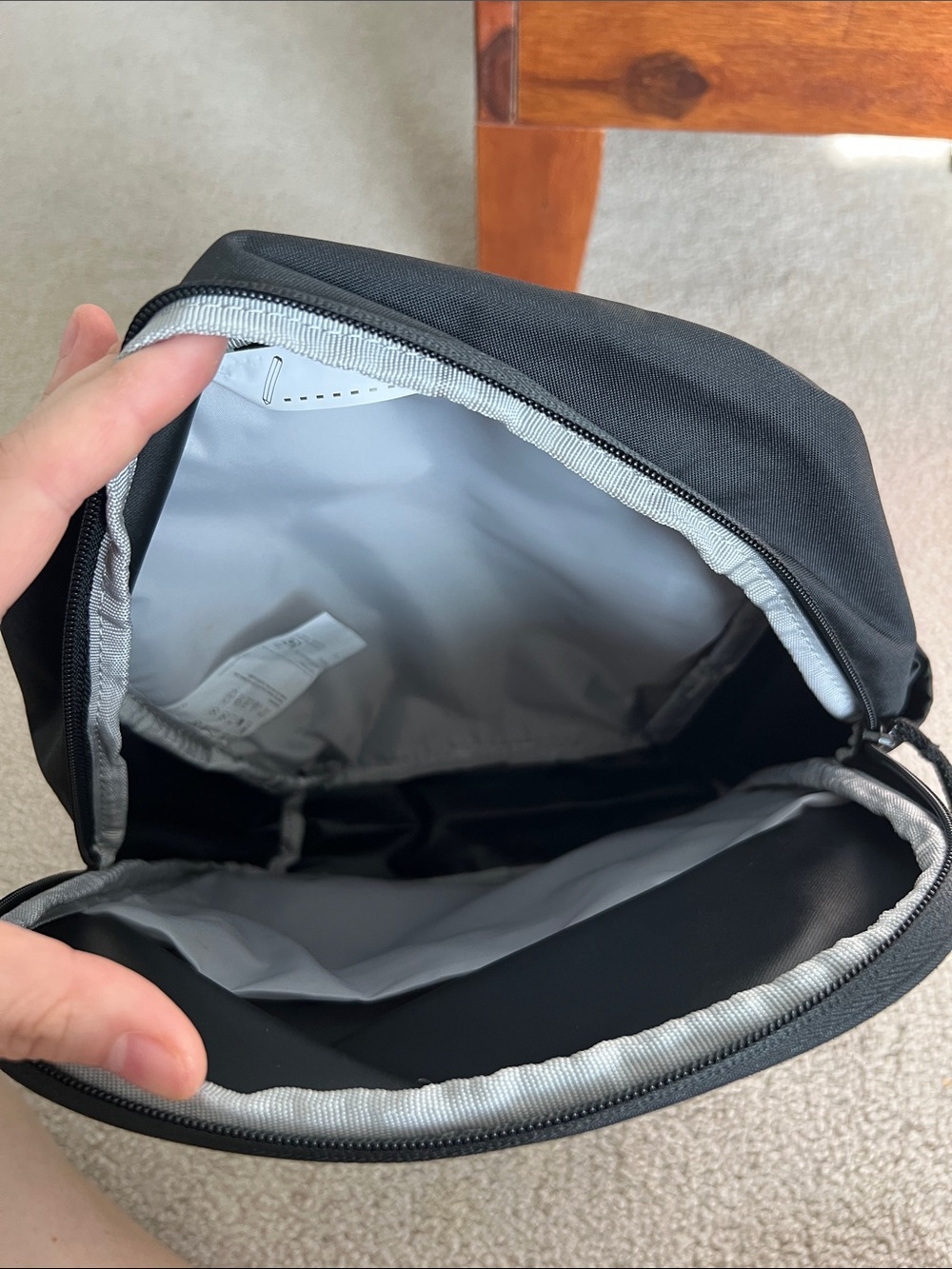 IKEA Black Minimalist Men's Backpack with Front Pocket - Picture 9 of 11